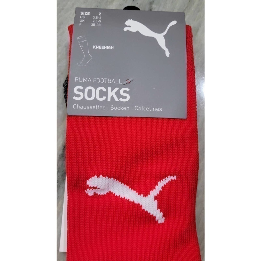 Puma Liga Knee High Socks Red Size 2